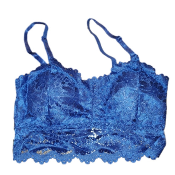 Blue Soft Lace Bralette OSFM - Picture 1 of 5